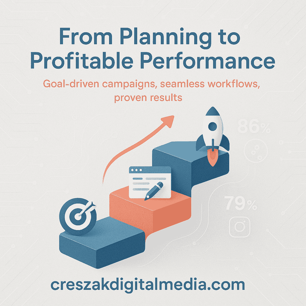 building your campaign from planning to performance Building and managing ad campaigns from planning to performance with Social Media Ads Services by CresZak Digital Media