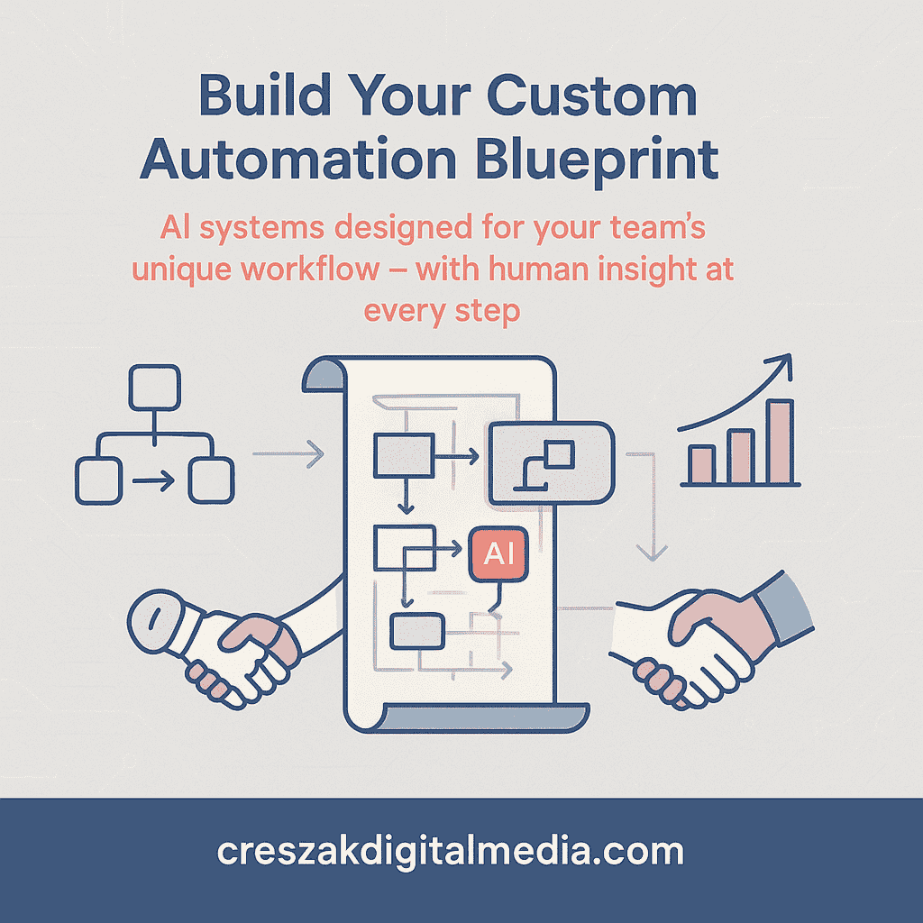 Building a custom automation blueprint with tailored Ai Automation Services from CresZak Digital Media