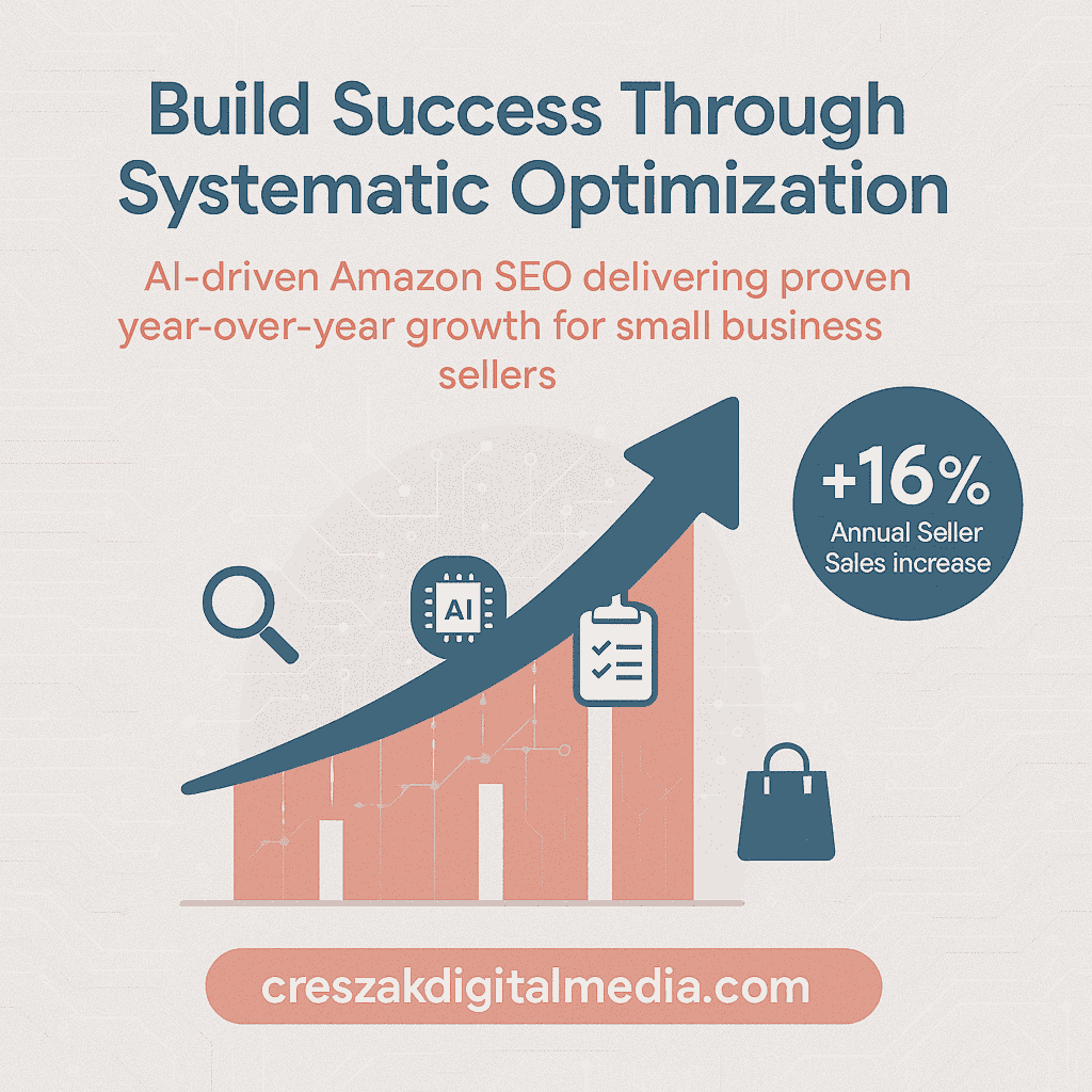 building your success through systematic optimization methodology CresZak Digital Media applying systematic optimization through proven Amazon SEO Services methods