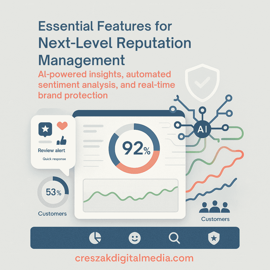 essential features of modern reputation management tools Essential features of modern tools used in Reputation Management Services by CresZak Digital Media