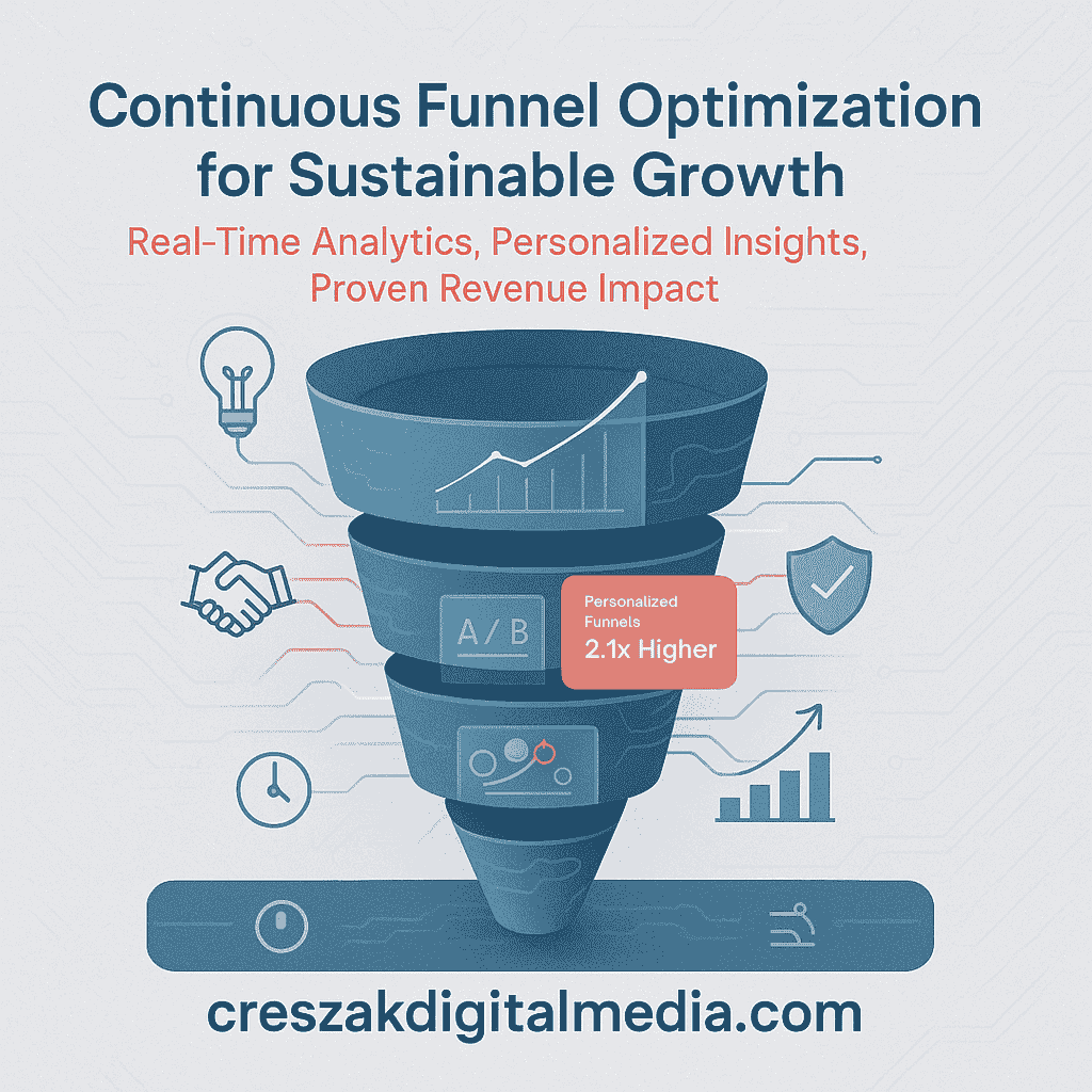 ongoing performance monitoring and funnel refinement Ongoing performance monitoring and funnel optimization with Funnel Marketing Services by CresZak Digital Media