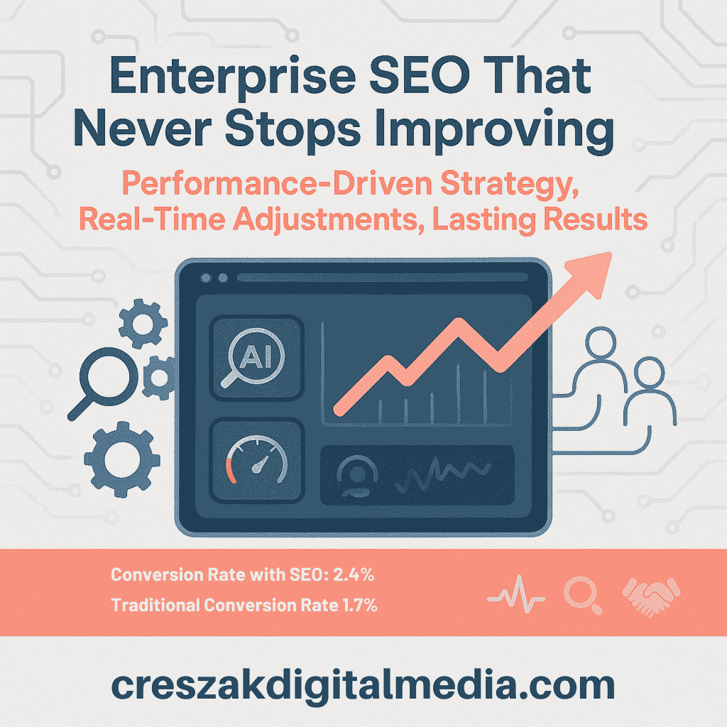CresZak Digital Media partnering as a trusted provider of Enterprise SEO Services focused on continuous improvement