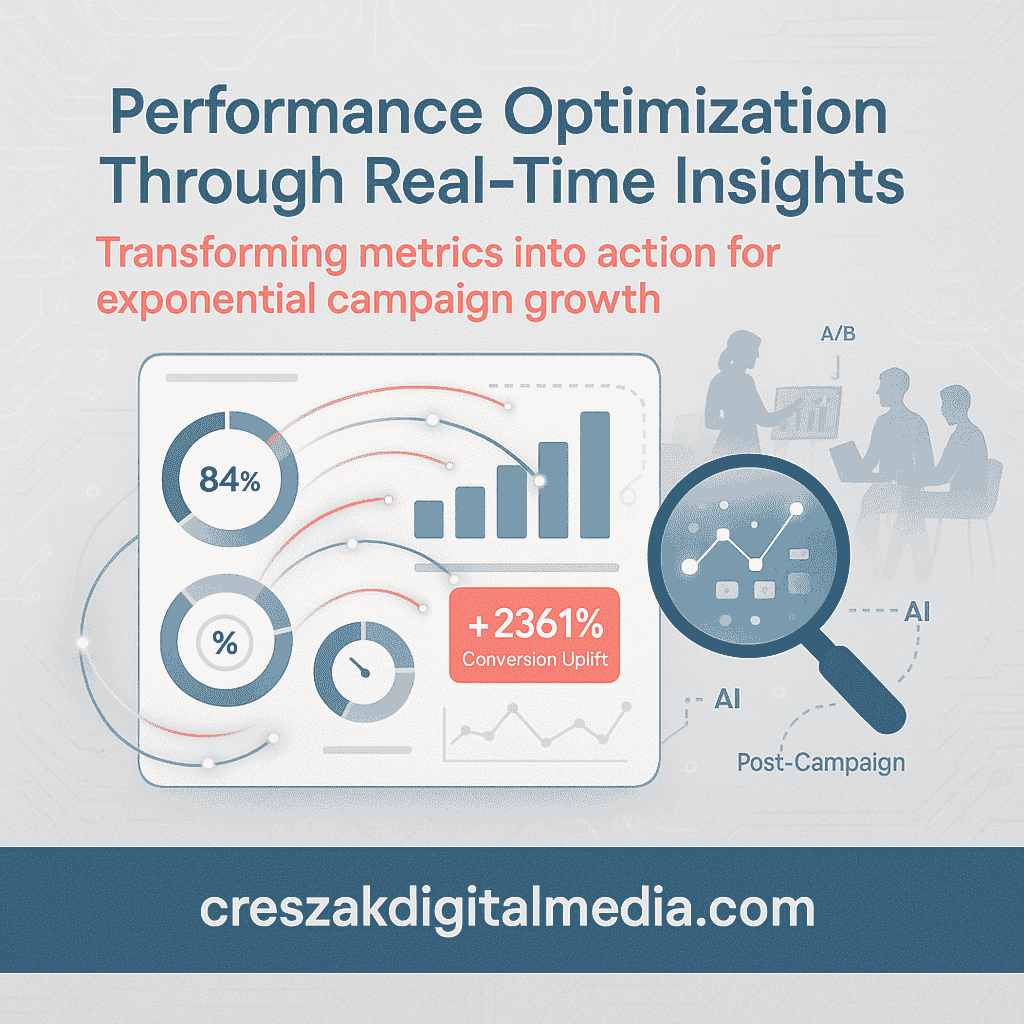 performance optimization through real-time insights Performance optimization through real-time insights provided by an Email Marketing Agency, CresZak Digital Media
