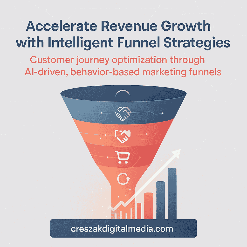 revenue growth through strategic funnel implementation Driving revenue growth through strategic Funnel Marketing Services and implementation by CresZak Digital Media