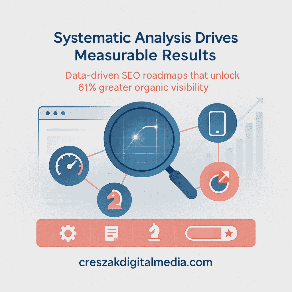 systematic analysis delivers measurable results CresZak Digital Media using systematic analysis to deliver measurable Website Seo Services results