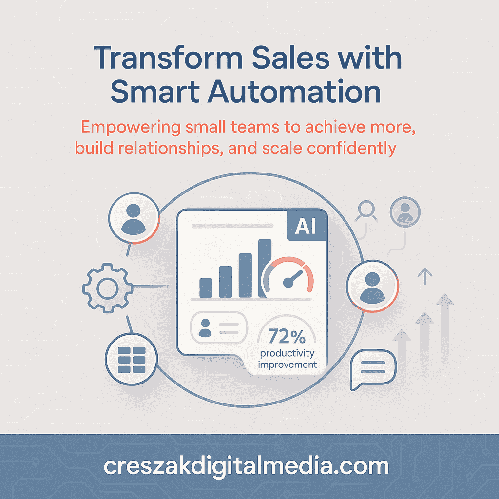 Transforming sales performance using intelligent Ai Automation Services by CresZak Digital Media