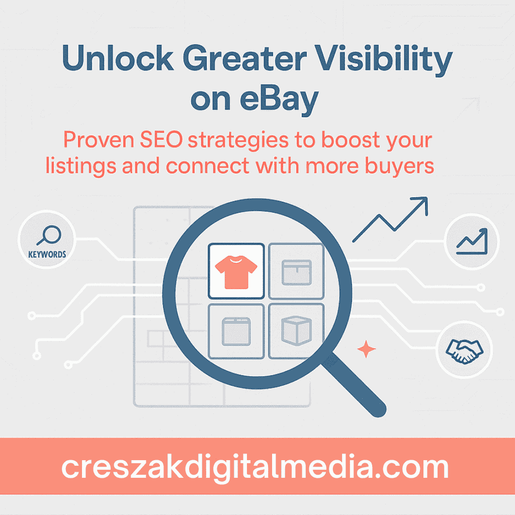 CresZak Digital Media explaining Ebay Seo Services designed to help online sellers grow visibility
