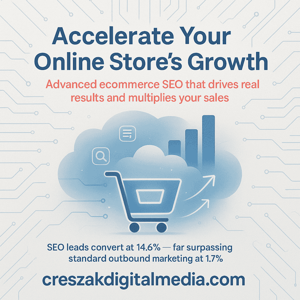 CresZak Digital Media explaining Ecommerce Seo Services designed to support scalable online business growth
